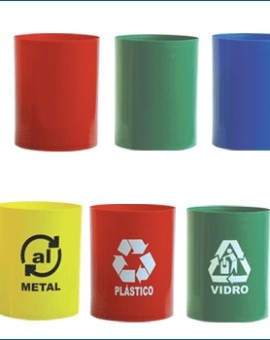 Cestos Coleta Seletiva Com e Sem Adesivo 14L