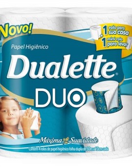 Papel Higiênico Dualette Folha Dupla 4x30Mt