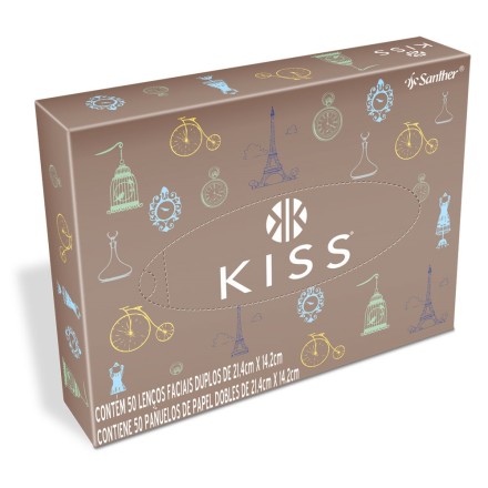 Lenço Descartável de Papel Kiss Pct 50und